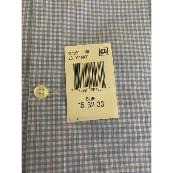 The men's store Long Sleeve Checked Button Down Shirt - Regular Fit - Neck 15 - Picture 10 of 11